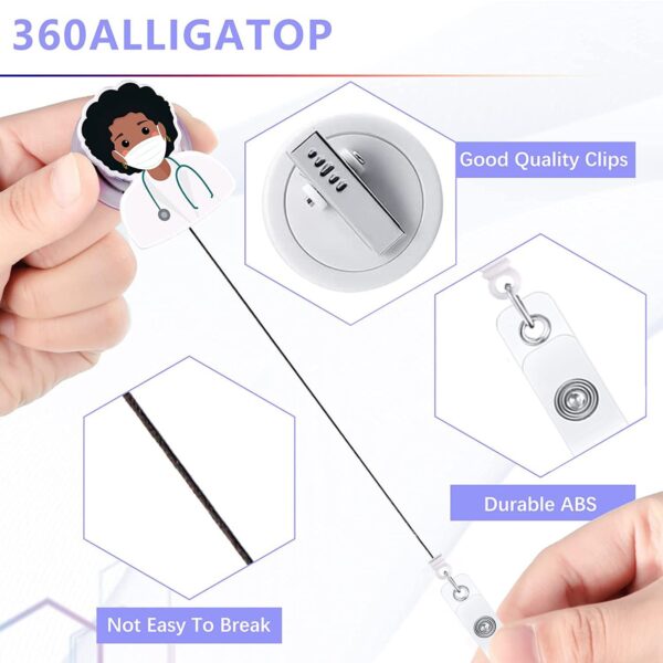 Wholesale Badge Reels Acrylic Doctor Nurse Retractable Keychain
