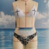Wholesale New Funny Dark Punk Sexy Curve Polyester Swimwear