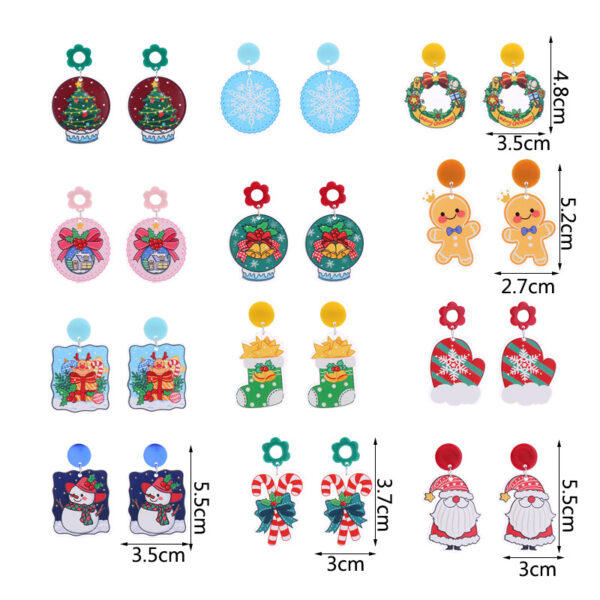 O1CN01GCNdFI1G1trG0D9db_2024060563-0-cib Wholesale Christmas Double-sided Glitter Acrylic Earrings