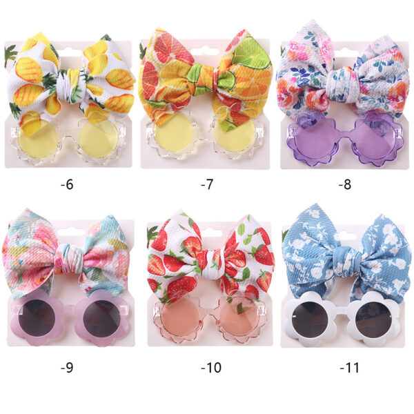 Wholesale Kids Sunglasses Fabric Headband Set