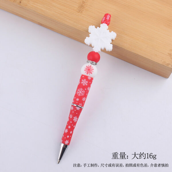 Wholesale Cartoon Christmas Silicone Handmade Plastic Beaded Pen