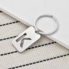Wholesale Stainless Steel Creative Hollow 26 Letter Keychain