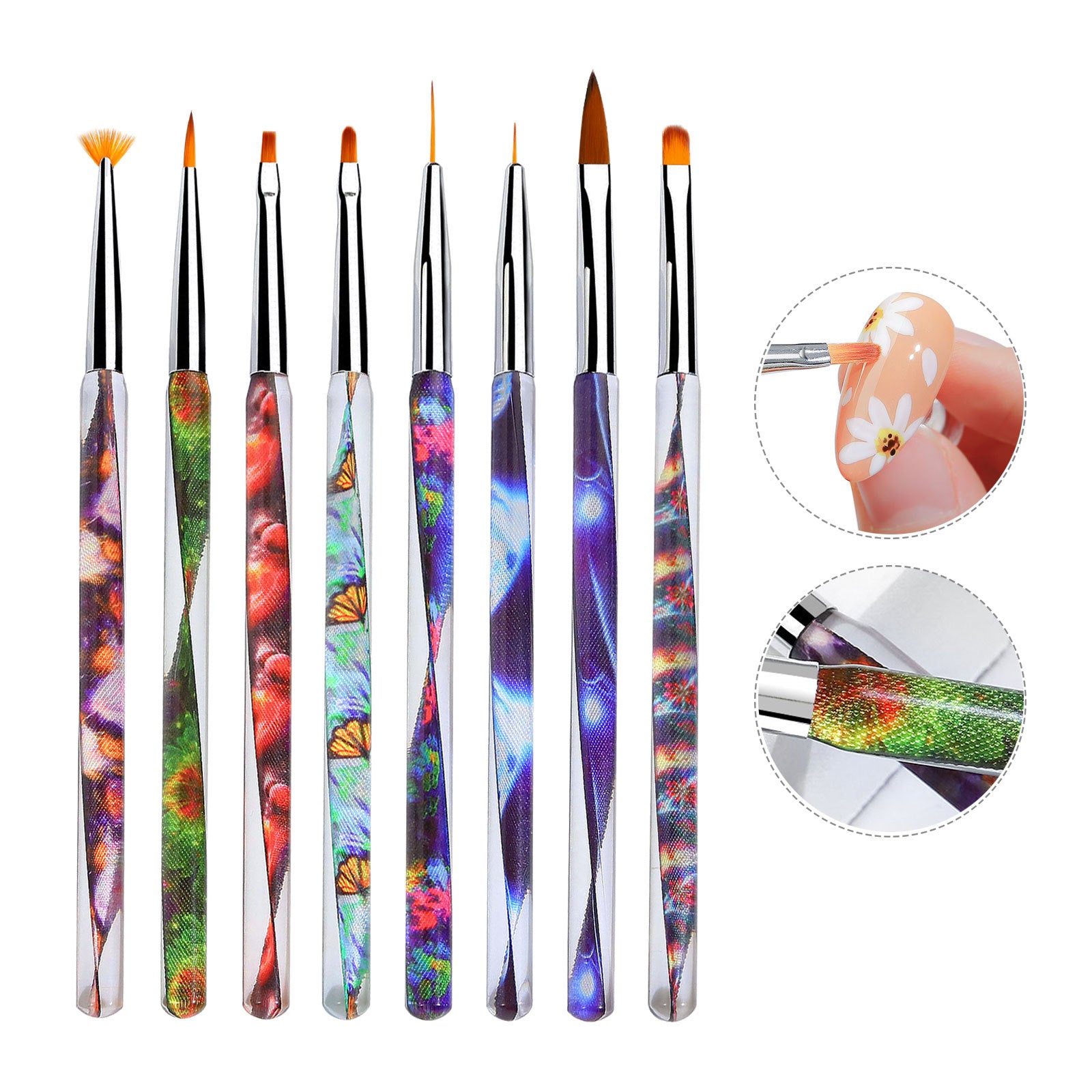 Wholesale Acrylic Ribbon Nail Pen Set Nail Stickers