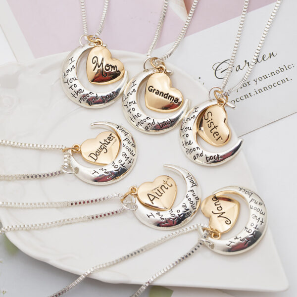Wholesale Alloy Mother's Day Love Pendant I Love You Mom Necklace