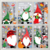 Wholesale Christmas Decorations Santa Claus Elk Static Stickers Christmas Window Decoration