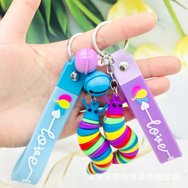 Wholesale Caterpillar PVC Keychains