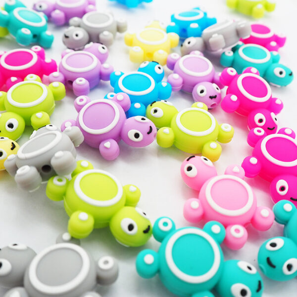 Wholesale 30*22mm Cartoon Turtle Silicone Beads