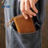 Wholesale Crazy Horse Leather RFID Anti-Magnetic Large Capacity Accordion Coin Wallet