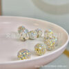 Wholesale Colored Natural Shell Ceramic Mud Diamond Ball Full Diamond 16mm Ball