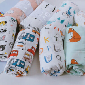 Wholesale Wrapping Yarn Bamboo Fiber Baby Swaddling Towel Throw Blanket Bath Towel