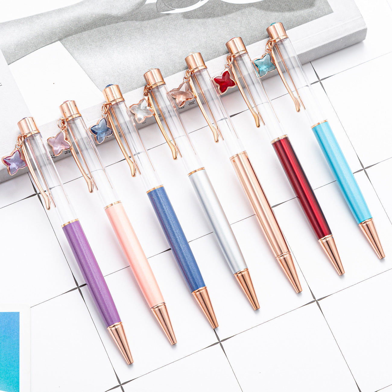 Wholesale DIY Empty Four-leaf Clover Metal Ballint Pen