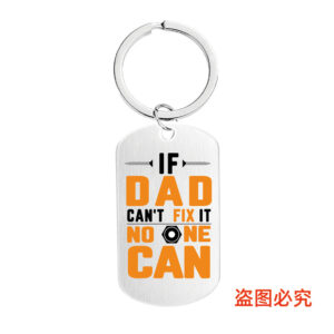 CW0077 brushed silver keychain