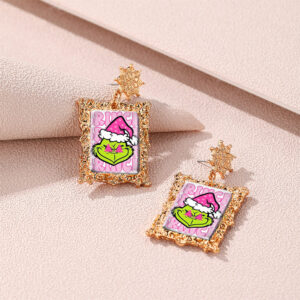O1CN01GJcCok23GTef0UUha__2207689617228-0-cib Wholesale Christmas Vintage Gold Geometric Square Frame Earrings