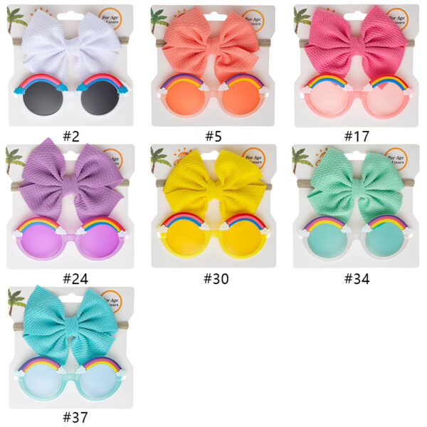 Wholesale Kids Sunglasses Fabric Headband Set