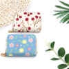 Wholesale Ultra-thin Small Floral Card Clip PU Wallet