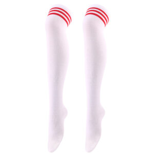 White/Red Bar 4 / Free size