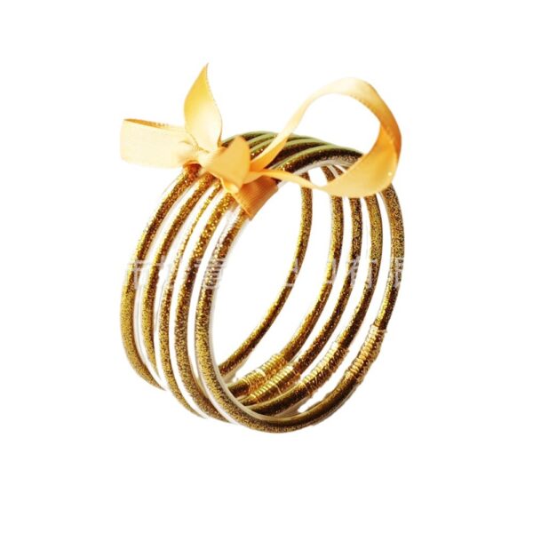 O1CN01GMSf3g2E5RvkcO8TV_2210959578693-0-cib-1 Wholesale Silicone Women's Bow Gold Powder Bracelet
