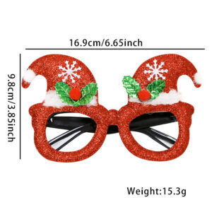 Red Santa hat glasses