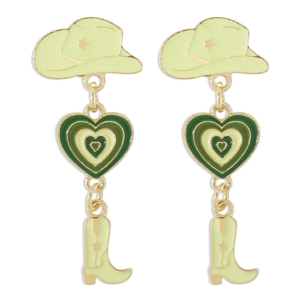 O1CN01GNtSCp1X6nUMrscsY_1768642875-0-cib Wholesale Western Cowboy Style Hat Heart Cowboy Boots Oil Drop Earrings