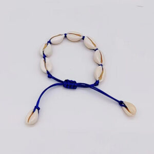 Dark Blue Rope Bracelet 7 Shell