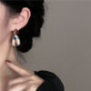 Wholesale Contrast Color Oil Drop Earrings