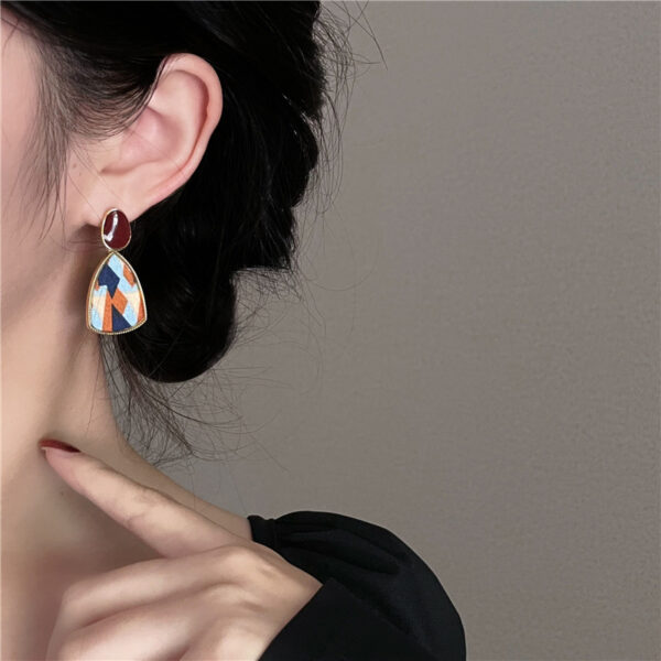 Wholesale Contrast Color Oil Drop Earrings