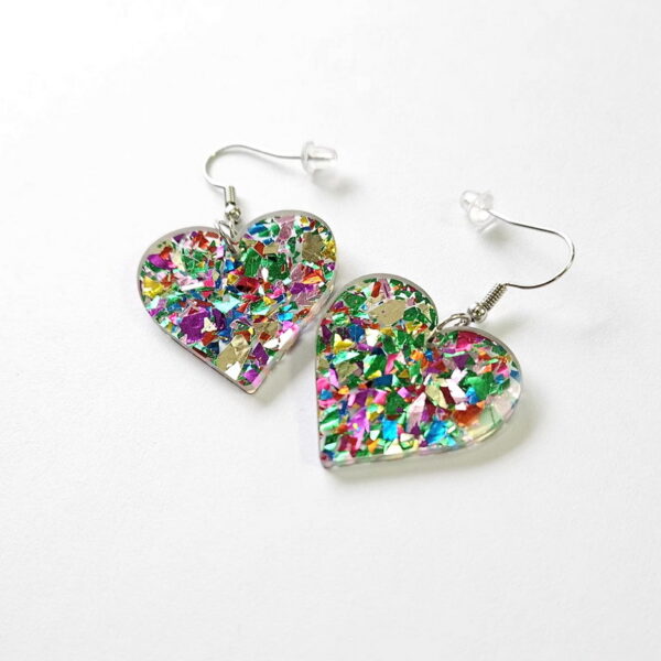 O1CN01GPaI501ZFcSPD5zEx_1794553165-0-cib Wholesale Acrylic Valentine's Day Colorful Sequin Heart Shaped Love DIY Earrings