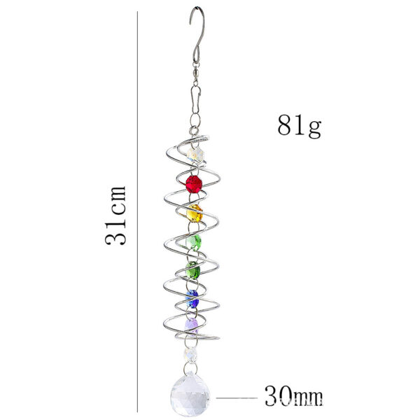 Wholesale Mobis Ring Stainless Steel Rotating Crystal Ball Wind Chime