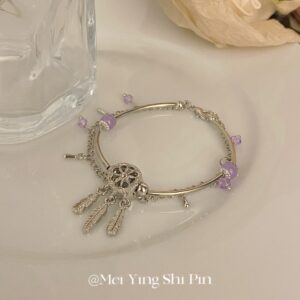 Purple Feather Bracelet