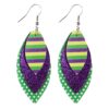 Wholesale Easter Leaves Leather Earrings