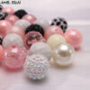 O1CN01GSWp3h1QEr8ygdvMl_2201245431945-0-cib-1 Wholesale 50pcs/pack 20MM Bull Pink+Leopard Print Acrylic Beads Bubblegum Beads