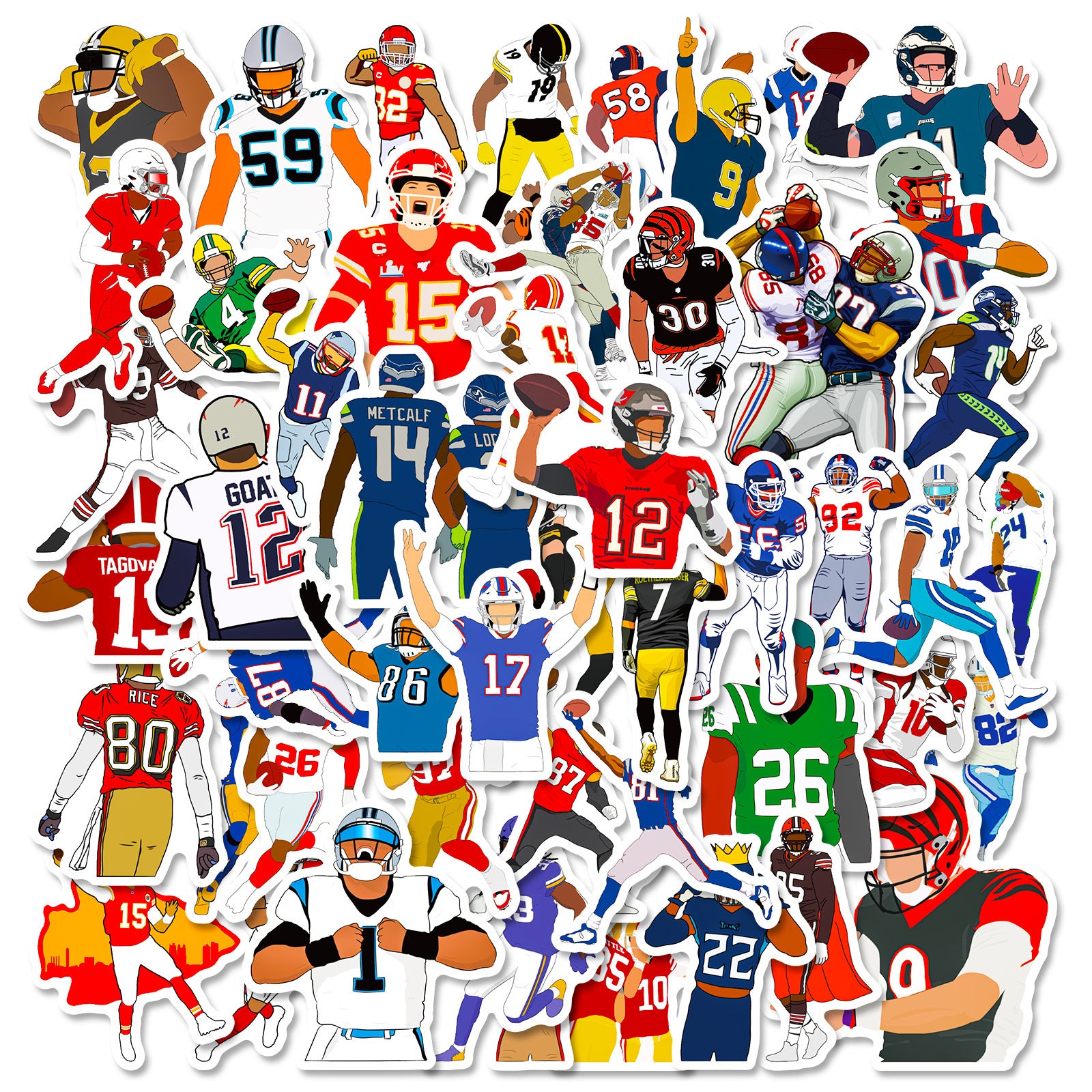 Wholesale American Rugby Chilen's Cartoon Stickers