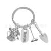 Wholesale Gardener Rake Iron Spade Kettle Alloy Keychains