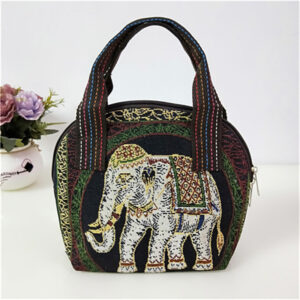 Black Base Elephant Shell Bag