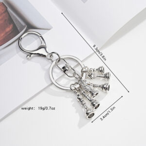 Chess Keychain silver