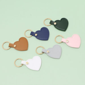 Wholesale Creative Heart Shaped Leather Keychains