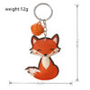 Wholesale PU Cotton Filled Bell Little Fox Keychain