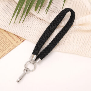 K2517 polyester cotton woven pendant Black / 16mm wide rope