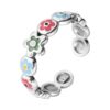 O1CN01GYcCRb1de81a6tZ4e_2249443760-0-cib Wholesale Alloy Color Drop Oil Small Flower Opening Adjustable Ring