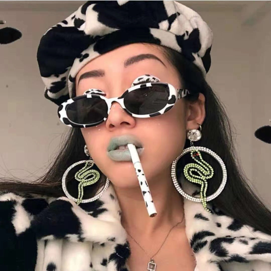 Wholesale Cow Pattern PC Sunglasses