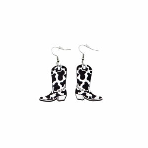 Black and white boots E104