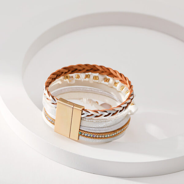 O1CN01GbCoIt2JGxosKr9qA_1871609395-0-cib Wholesale Love Retro Hand-woven Leather Multi-layer Diamond-encrusted Ethnic Style Gravel Bracelet