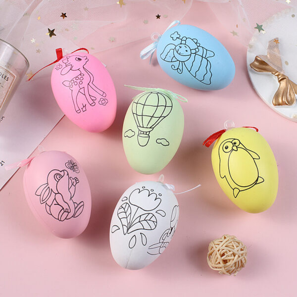 Wholesale Easter Plastic Eggs DIY Children's Graffiti Eggs