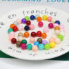 Wholesale Round Candy Colored Acrylic Beads