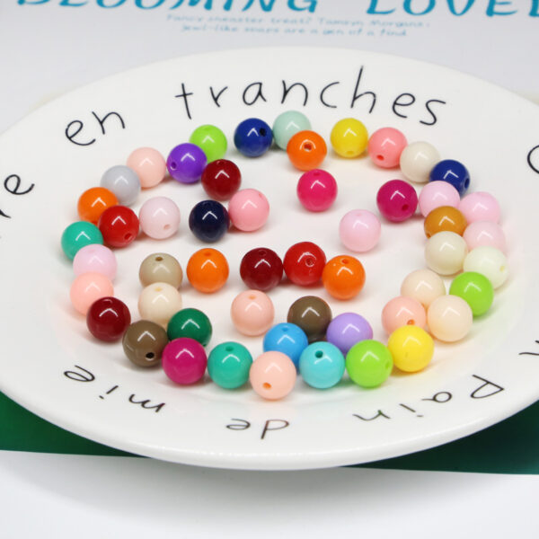 Wholesale Round Candy Colored Acrylic Beads