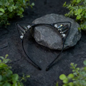Black plated colorful cat ears