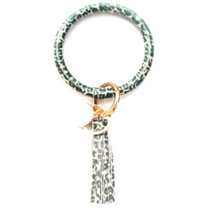 Camouflage green leopard print