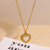 Wholesale Stainless Steel 18K Gold Plated Vintage Shell Love Necklace