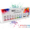 Wholesale 12 Colors Painted Hook Line Glue Nail Stickers