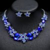 Wholesale Vintage Rhinestone Alloy Long Necklace Earring Set